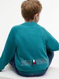 Blue Flag Embroidery Exaggerated Seam Jumper  Boys