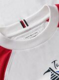 Rosu Tricou Cu Maneci Raglan Blocuri De Culoare Si Logo  Baieti