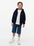 Blue Tonal Flag Logo Terry Zip-Thru Hoody  Boys