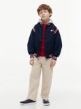 Blue Hooded Bomber Jacket  Boys