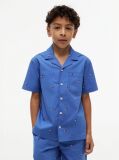 Blue Regular Fit Poplin Short Sleeve Shirt  Boys