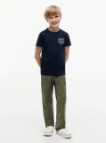 Blue Tricou Cu Logo Outline De Steag  Baieti