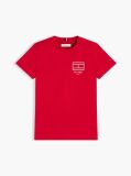 Rosu Tricou Cu Logo Outline De Steag  Baieti