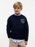Blue Outline Flag Logo Terry Sweatshirt  Boys