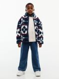 Alb Geaca Fleece Fair Isle Polar  Baieti