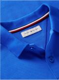 Blue Polo Pique Cu Croiala Regular Si Logo  Baieti