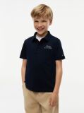Blue Polo Cu Croiala Regular Si Logo  Baieti