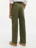Green Herringbone Relaxed Twill Trousers  Boys