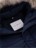 Blue Geaca Parka Cu Blana Artificiala Si Croiala Lejera  Baieti