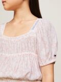 Pink Ditsy Floral Print Cropped Top  Girls