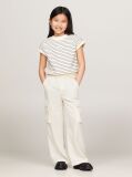 Beige Essential Satin Cargo Trousers  Girls