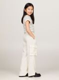 Beige Essential Satin Cargo Trousers  Girls
