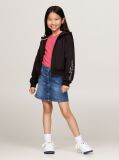 Black Embroidery Logo Zip-Thru Hoody  Girls