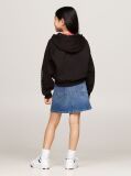 Black Embroidery Logo Zip-Thru Hoody  Girls