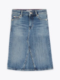Blue Fusta Midi Din Denim Vintage  Fete