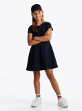 Blue Rochie Skater Fit And Flare Cu Dungi  Fete