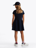 Blue Rochie Skater Fit And Flare Cu Dungi  Fete