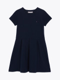 Blue Rochie Skater Fit And Flare Cu Dungi  Fete
