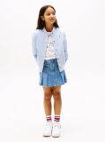 Blue Relaxed Back Logo Varsity Jacket  Girls