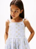 Multi Rochie Fara Maneci Cu Dungi Si Broderie Englezeasca  Fete