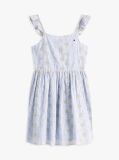 Multi Rochie Fara Maneci Cu Dungi Si Broderie Englezeasca  Fete