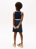Blue Rochie Fara Maneci Cu Guler Rotund Si Croiala Tip Skater  Fete