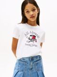 Alb Tricou Cu Personaj Steag  Fete