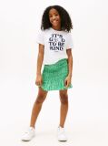 Alb Tricou Relaxat Cu Imprimeu Grafic  Fete