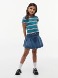 Multi Essential Extra Slim Ribbed Short Sleeve Top  Girls