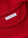 Red Essential Extra Slim Ribbed Short Sleeve Top  Girls