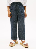 Multi Pantaloni Relaxati Cu Dungi Seersucker  Fete