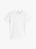 Alb Tricou Cu Maneca Scurta Si Flag Tonal   Fete