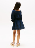 Blue Fusta Cu Banda Broderie Anglaise  Fete