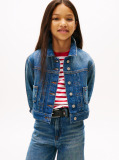 Blue Back Logo Denim Trucker Jacket  Girls