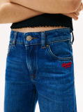 Blue Blugi Girlfriend Cu Broderie Logo  Fete