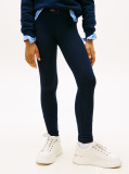 Blue Colanti Skinny Lungi Cu Emblema Diamanté Flag  Fete