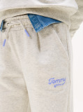 Gri Pantaloni Jogger Varsity Cu Croiala Larga Si Logo  Fete