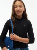 Negru Bluza Extra Slim Cu Guler Tip Mock Neck  Fete