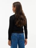 Negru Bluza Extra Slim Cu Guler Tip Mock Neck  Fete