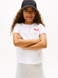 White Varsity Flock Logo Slim T-Shirt  Girls