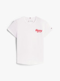 White Varsity Flock Logo Slim T-Shirt  Girls