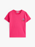 Roz Tricou Cu Grafica Pe Spate  Fete