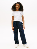 Alb Tricou Cu Grafica Pe Spate  Fete