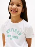 Alb Tricou Cu Logo NYC Curve Si Glitter  Fete