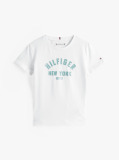 Alb Tricou Cu Logo NYC Curve Si Glitter  Fete