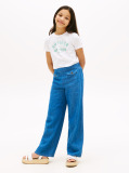 Alb Tricou Cu Logo NYC Curve Si Glitter  Fete