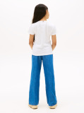 Alb Tricou Cu Logo NYC Curve Si Glitter  Fete