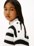 Multi Metallic Stripe Relaxed Jumper  Girls