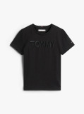 Negru Tommy Sequins Tricou Cu Maneci Scurte  Fete