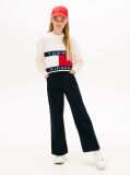 Bej Heritage Pulover Ribbed Cu Croiala Relaxed  Fete